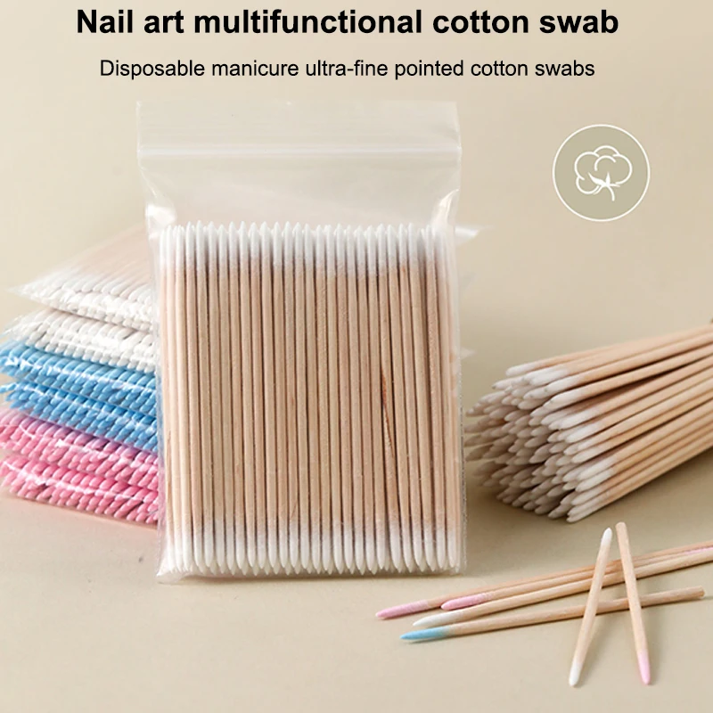 100pcs Micro Wood Cotton Swab Eyelash Extension Tools Tatoo Microblading Cleaning Wooden Sticks Cosmetic Cotton Brush Buds Tip S0494faa816e0427b950dc905cbdfda39E
