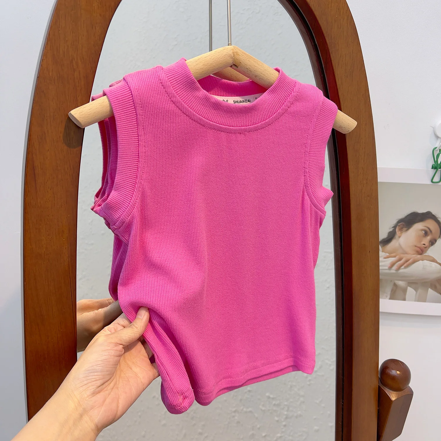 T-shirt pour petites filles, vêtement coréen pour enfants