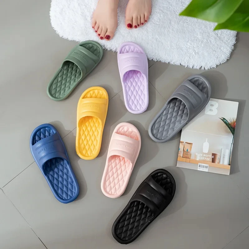 

A1954ZXW Women Home Flip Flops Non-Slip Slippers Foam Soft Bathroom EVA Fashion Couple Casual Hotel Bottom Shoes