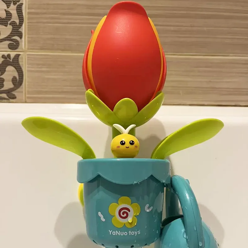 Baby Flowers Bath Toys Water Shower Bathing Toys Water Game for Kids Fun Fun Runflower Bath Avec Kettle Salle De Bain Jouet Pour