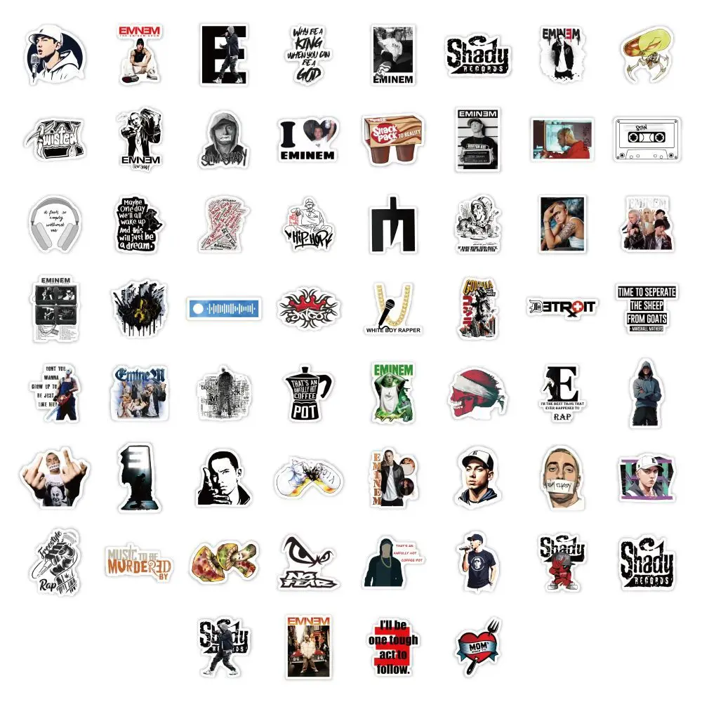 60Pcs Hot Eminem Rapper Stickers for DIY Stationery Motorcycle