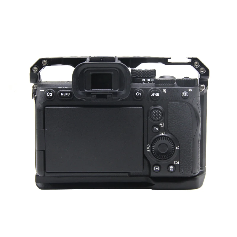 Aluminum Alloy Camera Cage For Sony A7R5 A73 w Cold Shoe Mount 1/4&3/8 Inch Screw Holes Full Dslr Cage Rig camera cage
