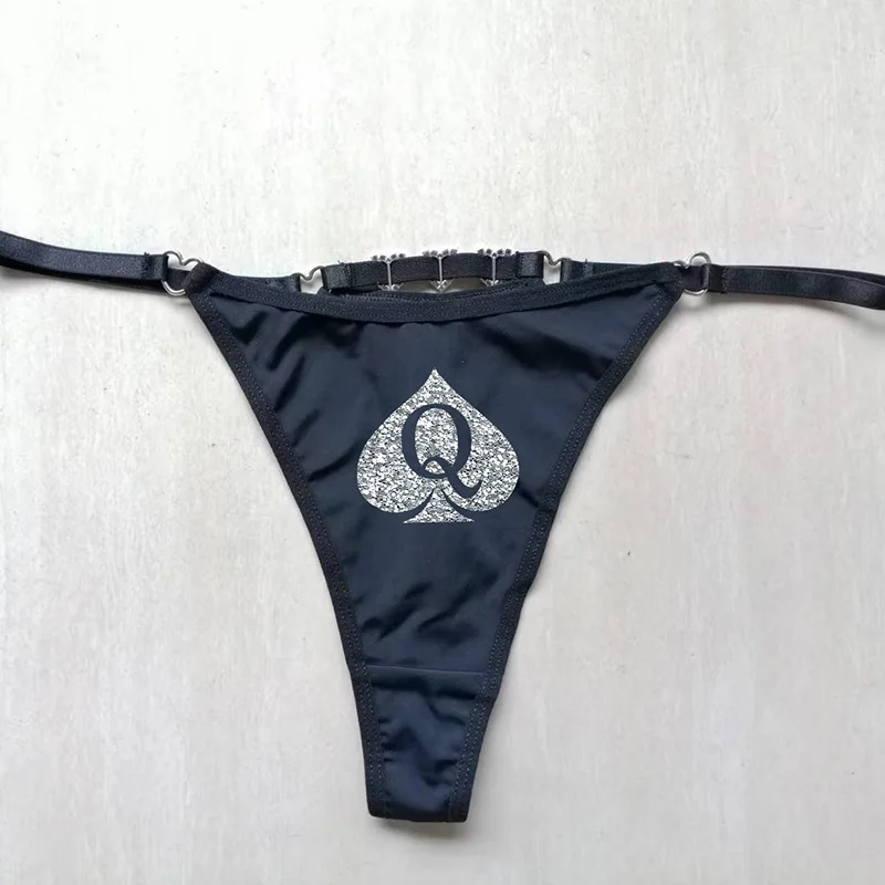 Sexy Blink OQS Printed Underwear Women Panties Female Tanga Pantys Plus Size Lingerie Q Shape G String Underpants