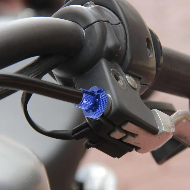 ルイスブルック 2 Pcs Blue 8mm Motorcycle Brake Clutch Levers Adjuster Screw