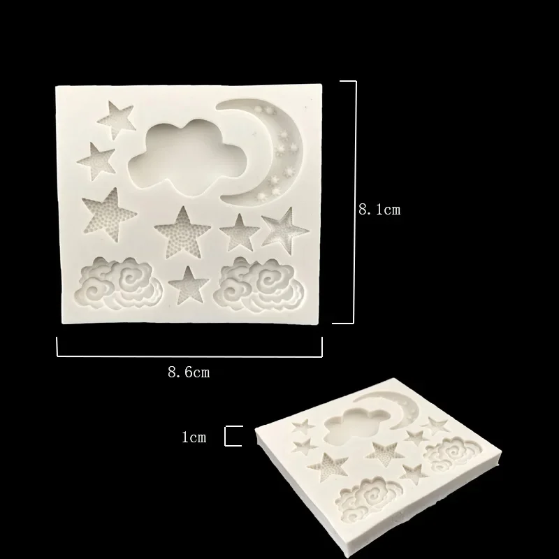 Fondant Silicone Cake Mold Cloud Star Moon Chocolate Gumpaste Molds Clouds Moulds Cake Decorating Accessories For Diy Tools