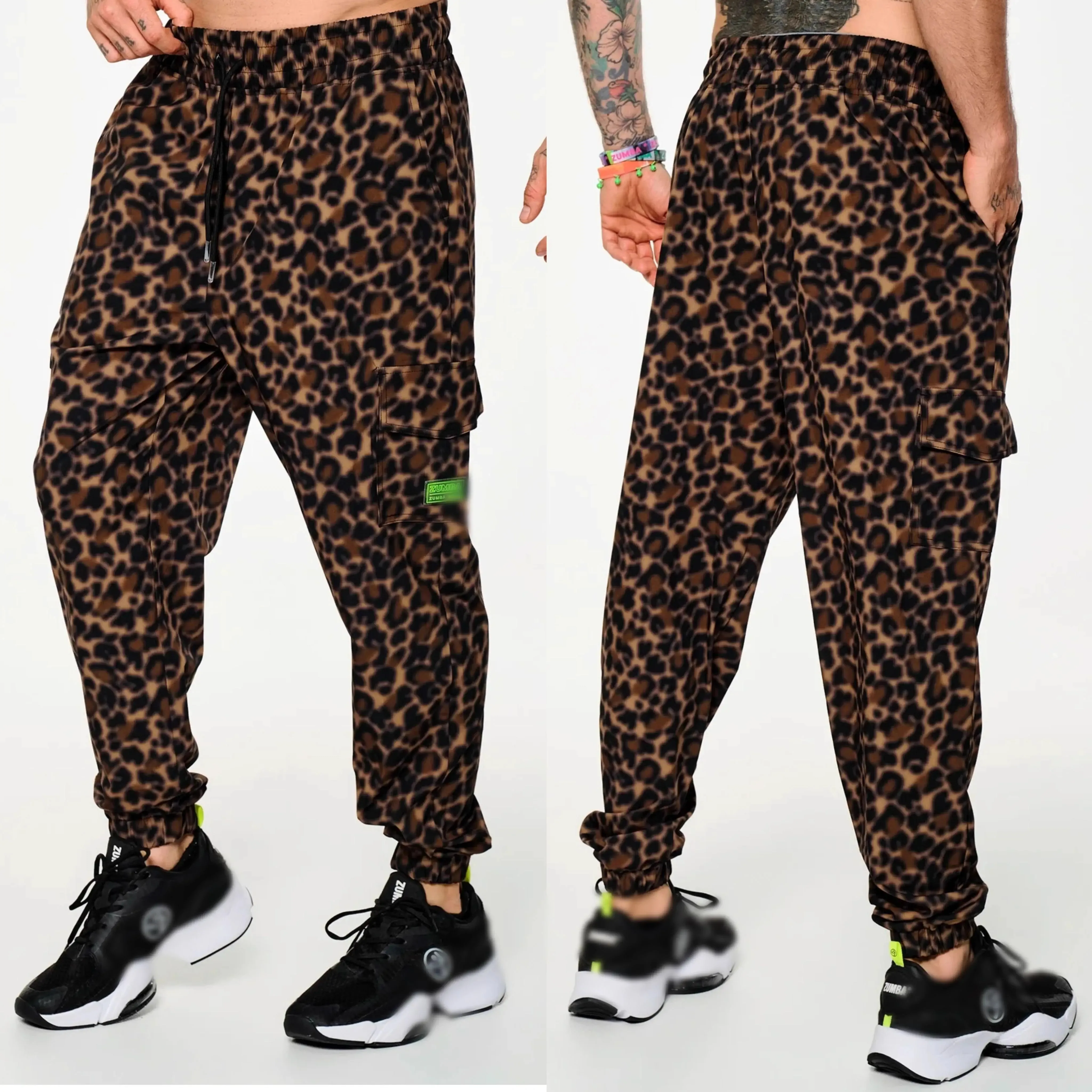 Men and Women Quick Dry Loose Pants Fitness Wear Dancing Running Fluorescent Multicolor Pocket Pants