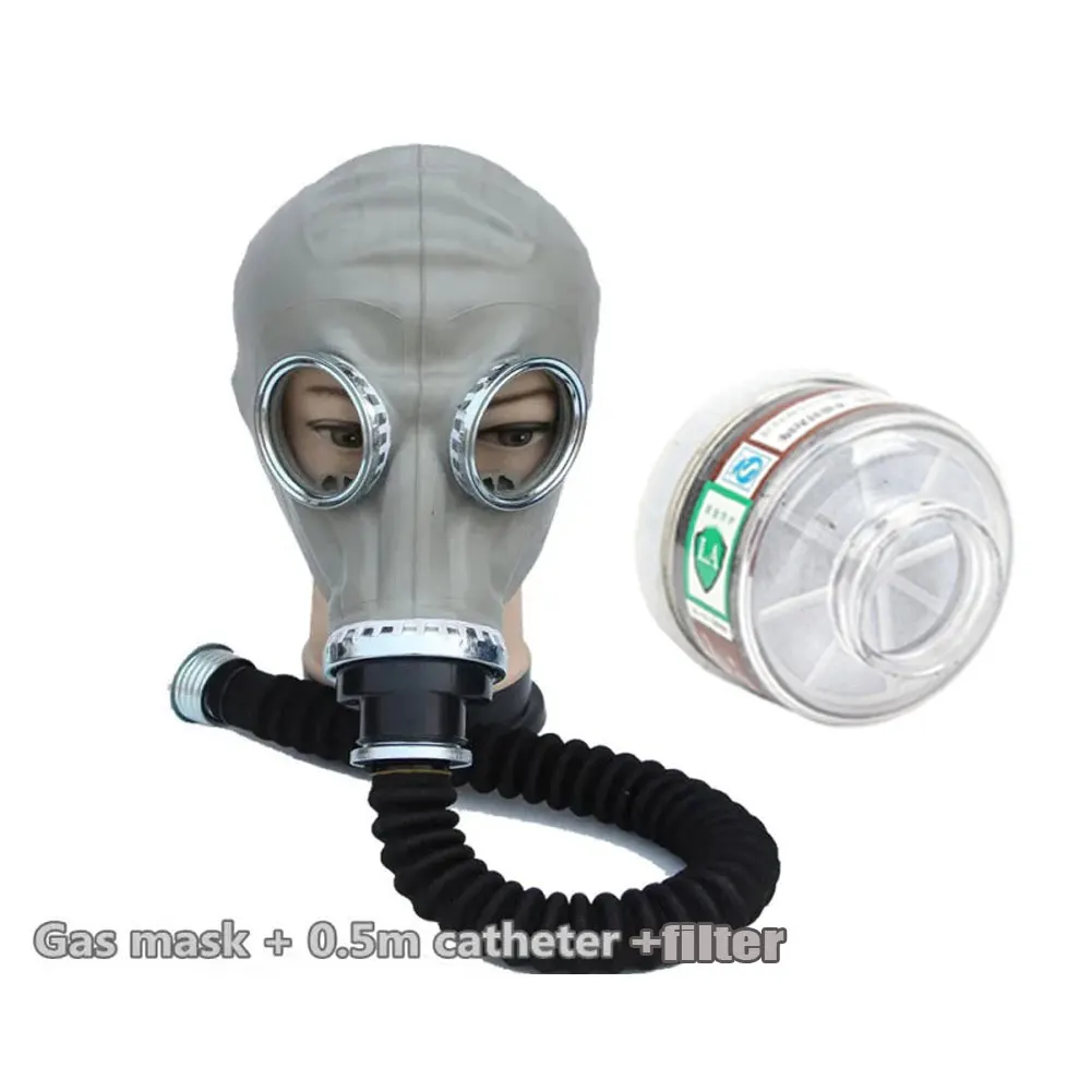 Gas Mask 2 in 1 chemical respirator classic style rubber material full face protection industrial spray paint