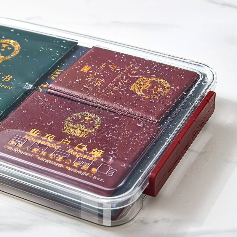 Storage Box Book A4 Document Storage Box Desktop Office Test Paper Storage Certificate Box Transparent Data Sorting File