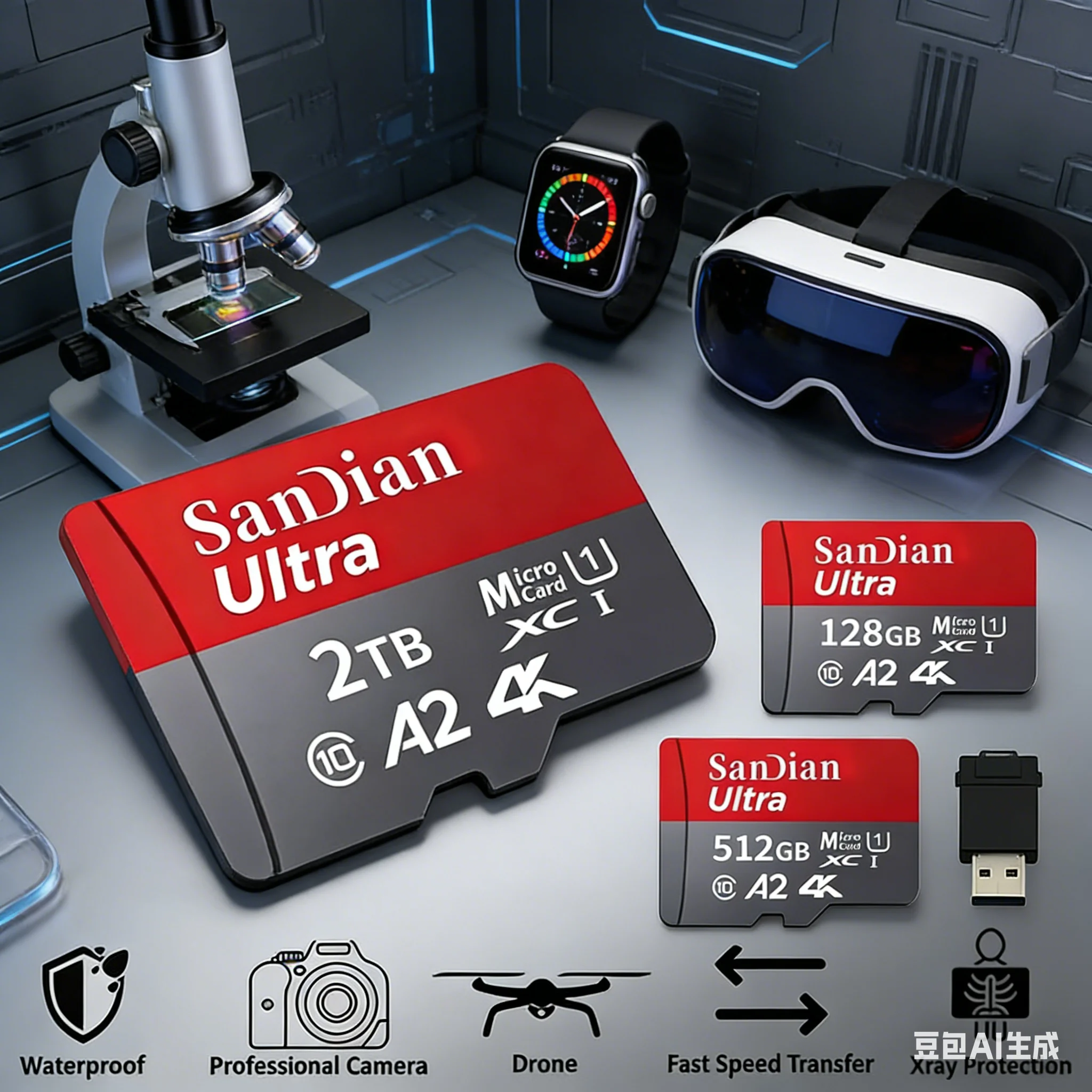 Ultra High-Speed 4K Video SD Memory Card - Shockproof & Dustproof
