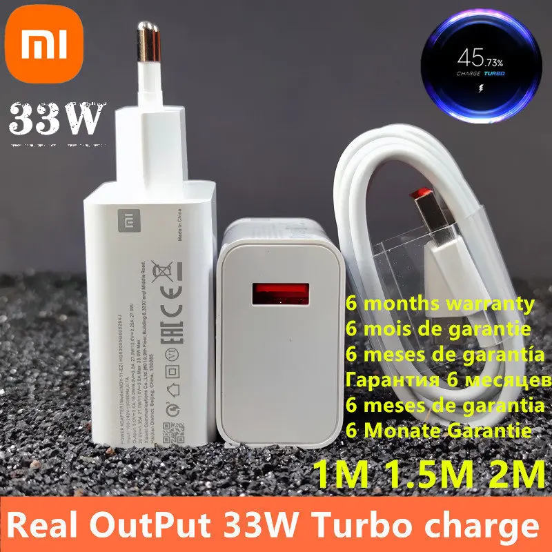 Original Xiaomi Schnellladegerät Adapter USB Typ C Kabel Mi 8 9T A3 Redmi  Note 7