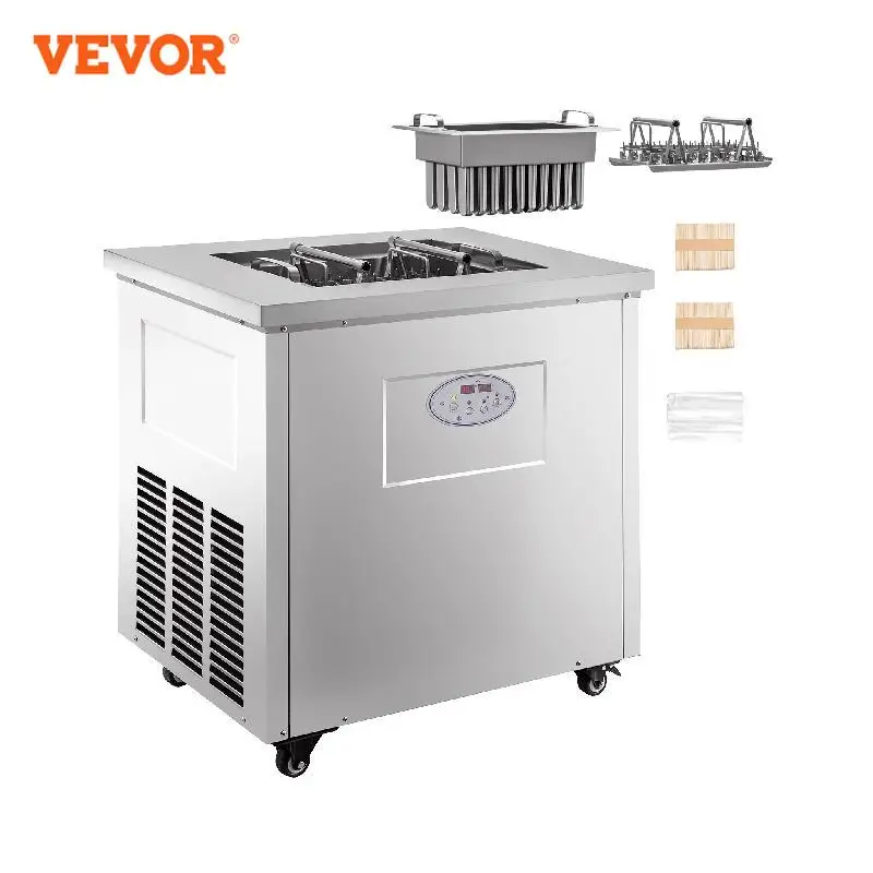 Vevor 40個型電動アイスクリームメーカーw/コンプレッサー冷蔵庫アイスキャンデーマシンステンレス鋼ヨーグルトミルク商業 AliExpress