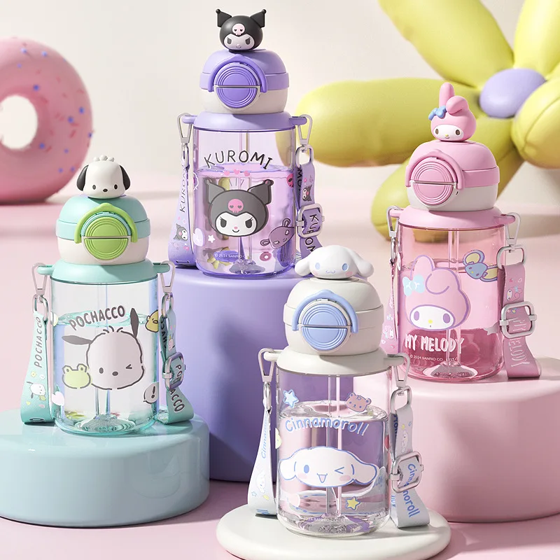 

Sanrio Cinnamoroll мультяшная чашка для воды Kawaii Kuromi My Melody почтовая портативная бутылка прозрачная чашка гриль подарок на день рождения