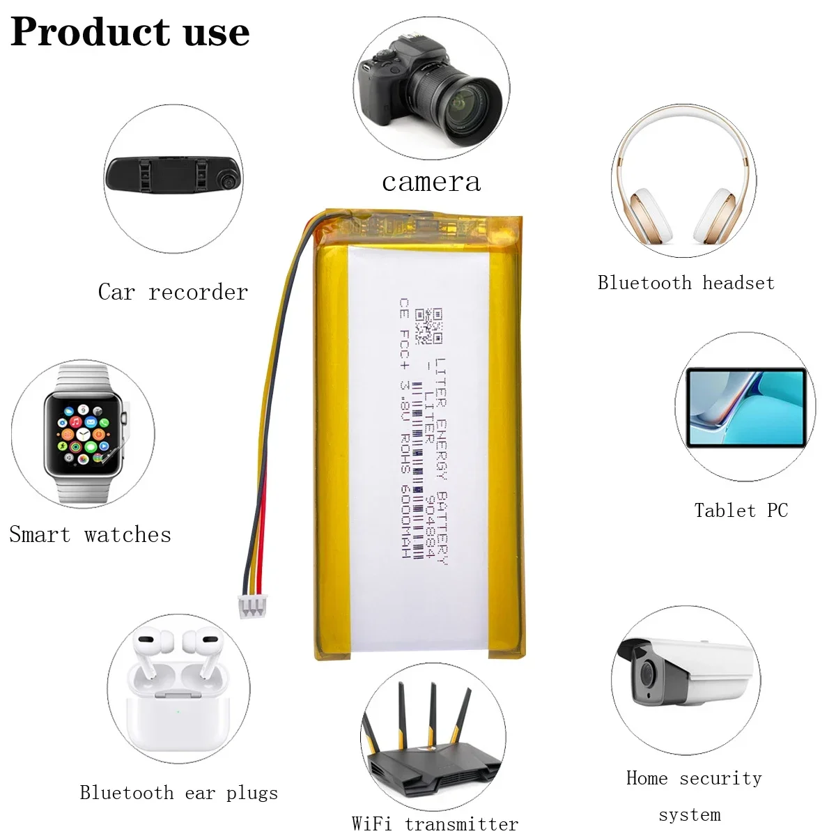 Sostituisci La Batteria Lipo 3.8V 6000Mah 904884 Per La Macchina Da Gioco Anbernic Rg405V Palmare Open Source