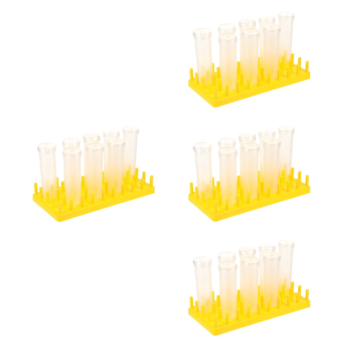 

4 Set Planting Tube Plastic Plants Flower Arrangements Water Storage Stand Mini DIY Nutrition Tubes Caps Floral Vase