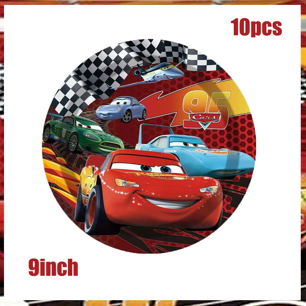 Lightning McQueen Party Supplies - Disposable Tableware  Paper Plates for Kids Birthday  Baby Shower
