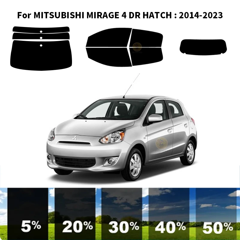 

Precut nanoceramics car UV Window Tint Kit Automotive Window Film For MITSUBISHI MIRAGE 4 DR HATCH 2014-2023