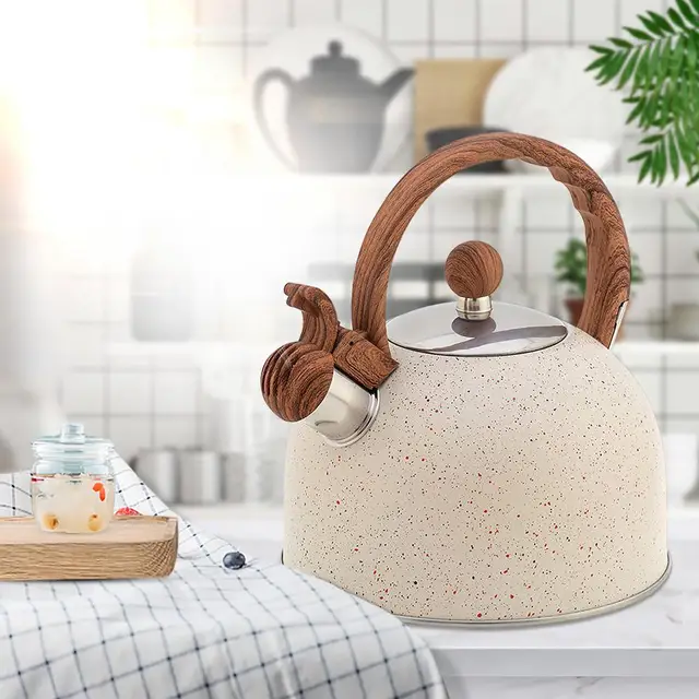 Bollitore A Fischio In Acciaio Inossidabile 2,5L | Per Induzione, Gas E Elettrico | Design Ergonomico E Sicuro - Foto 9