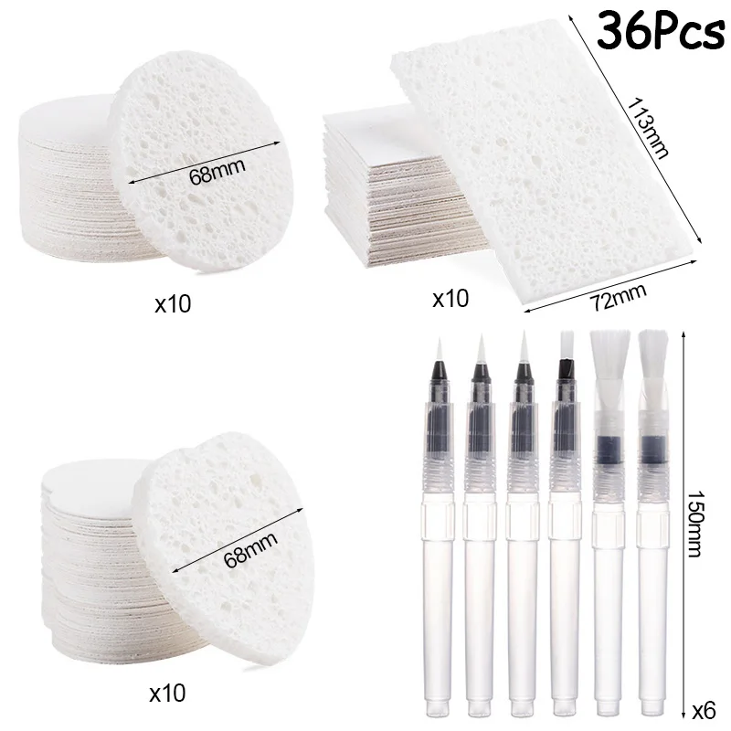 3D Drawing Magic Canvas Set - DIY Art Foam Texture with Water Brush 2636 Pcs for Kids Parties and Gifts