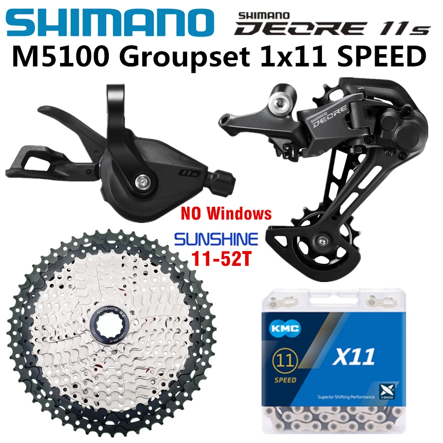 Shimano Sram 11 Speed Mtb Groupset Mtb Crankset JGbike 11-Speed MTB  Groupset Shimano Deore M5100