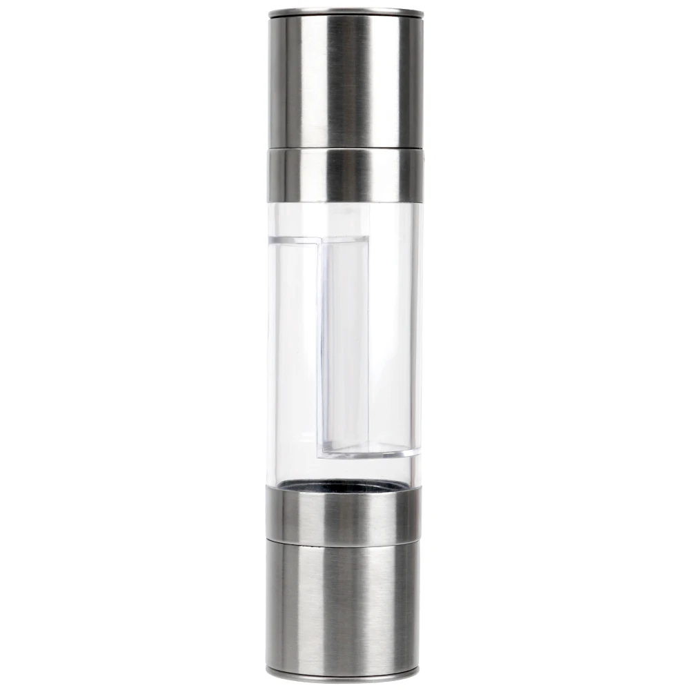 Seasoning Grinding Salt Cumin Spice Mill Pepper Grinder Shaker Stainless Steel 2 in 1 Manual