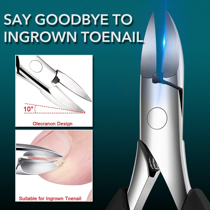 Kaasage Toenail Clippers for Seniors Thick Nail & Ingrown Toenails  Stainless Steel Sharp Curved Blade for Pedicure Tool Nail Clipper -  Walmart.com