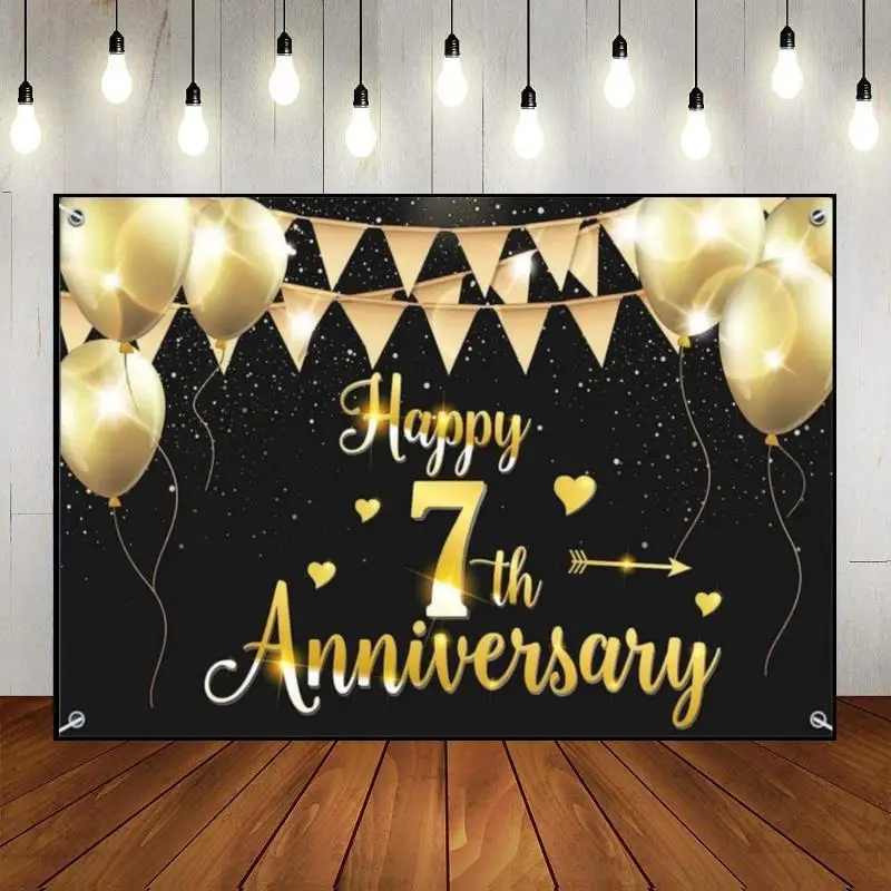 Happy 7Th Birthday Photo Background Game Baby Room Decoration Princess Boy Comunione Balloon Cake Stand Red Prince Hotwheels