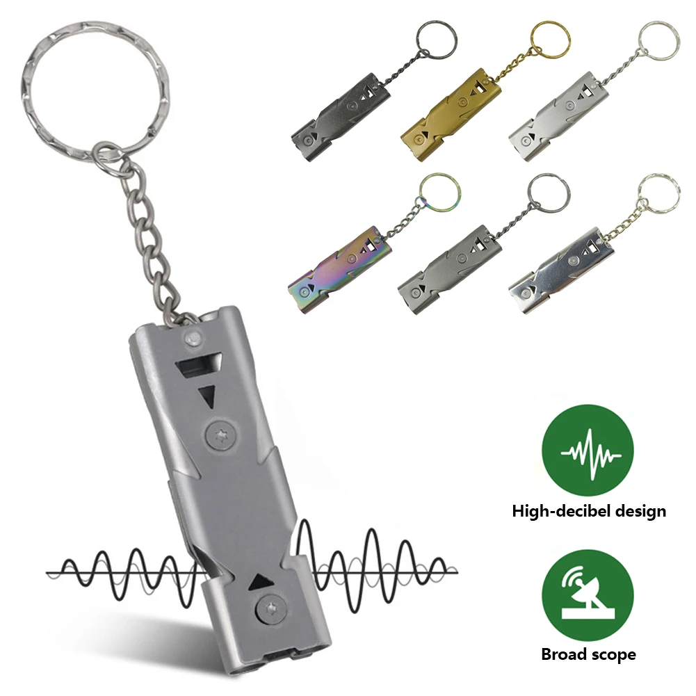 Survival Whistle Keychain–High Decibel,Emergency Whistle for Outdoor,Camping&Hiking–Double Tube Design,Loud Safety AlarmPortable