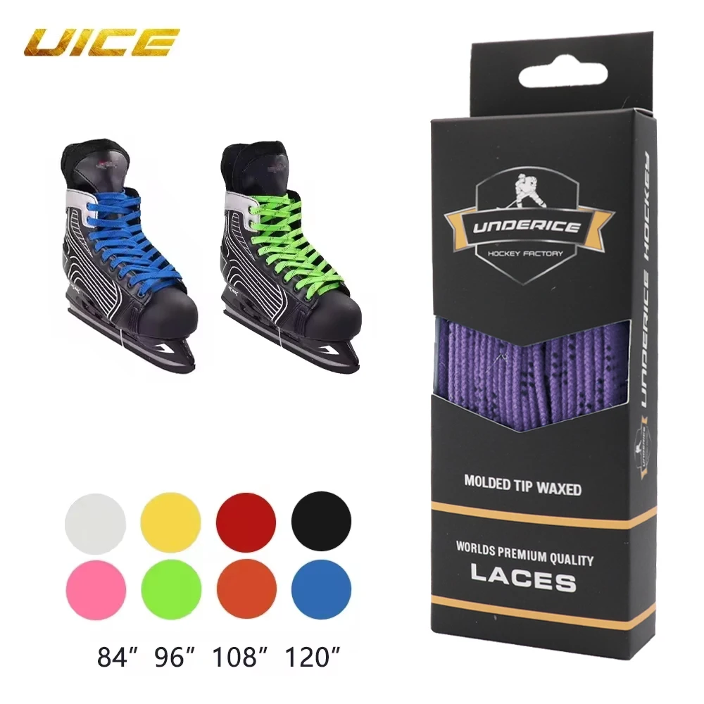 Lacets De Skate & Hockey Cirés - Double Tresse Renforcée - Pour Patins à Glace, Rollers, Hockey