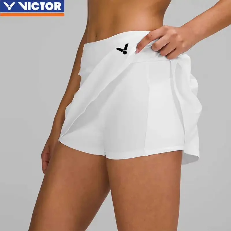 Victor New Women's Sports Yoga Skirt Quick-drying Anti-light Shorts Solid Color Simple Versatile Skirt