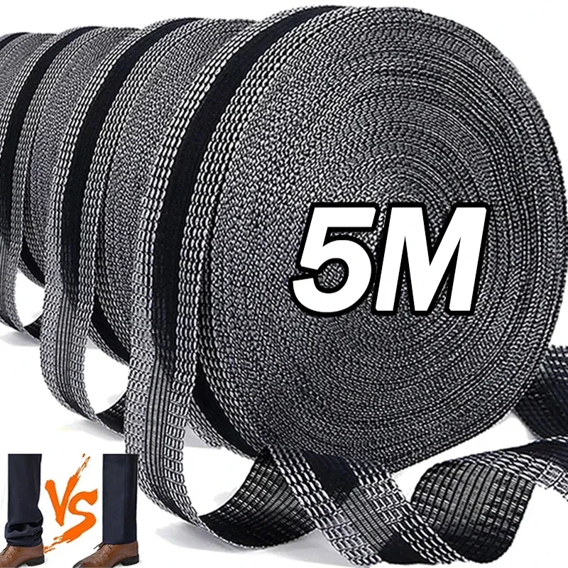 1/5M Pants Edge Shorten Paste Self-Adhesive Pants Hem Iron-on Hemming Tape Jeans DIY Sewing Free Trousers Fabric Patch self adhesive tape,self adhesive fabric tape