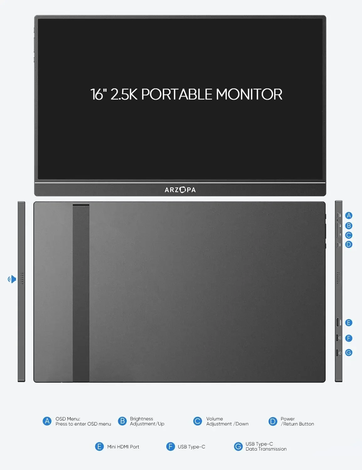 ARZOPA ポータブルモニター 本体 Amazon.co.jp: ARZOPA 17.3インチ ポータブルモニター 1920*1080