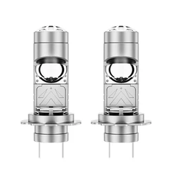 High - Power Turbo LED Car Headlight Bulbs with Lens - 3000W 3.5M Lumens, Canbus - Ready, Plug & Play - CANBUS No Error (2PCS)
