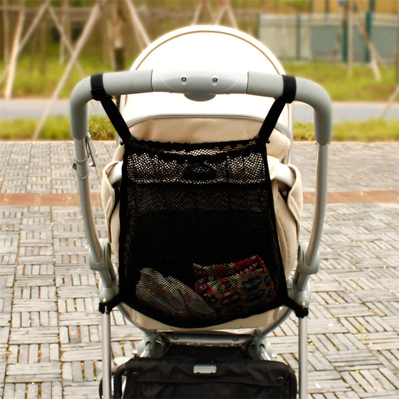 Baby Stroller Bag Hanging Net Bags Portable Large Capacity Pram Storage Pocket Infant Products Organizer Stroller Accessories
