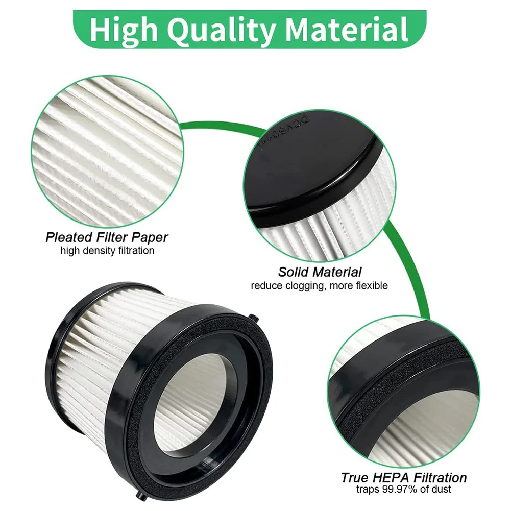 2/4 Stück Filterelement DCV5011H geeignet für Modell DCV501 20 V wiederaufladbare Staubsauger waschbarer Filter – Detail 4