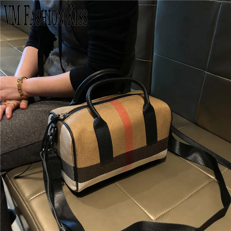 

High quality Top Quality Shoulder Bags Canvas Cowhide Plaid Bag Crossbody Bags For Women Purses And Handbags Luxury