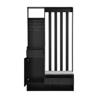 KOMHTOM Hallway wardrobe with padded storage bench