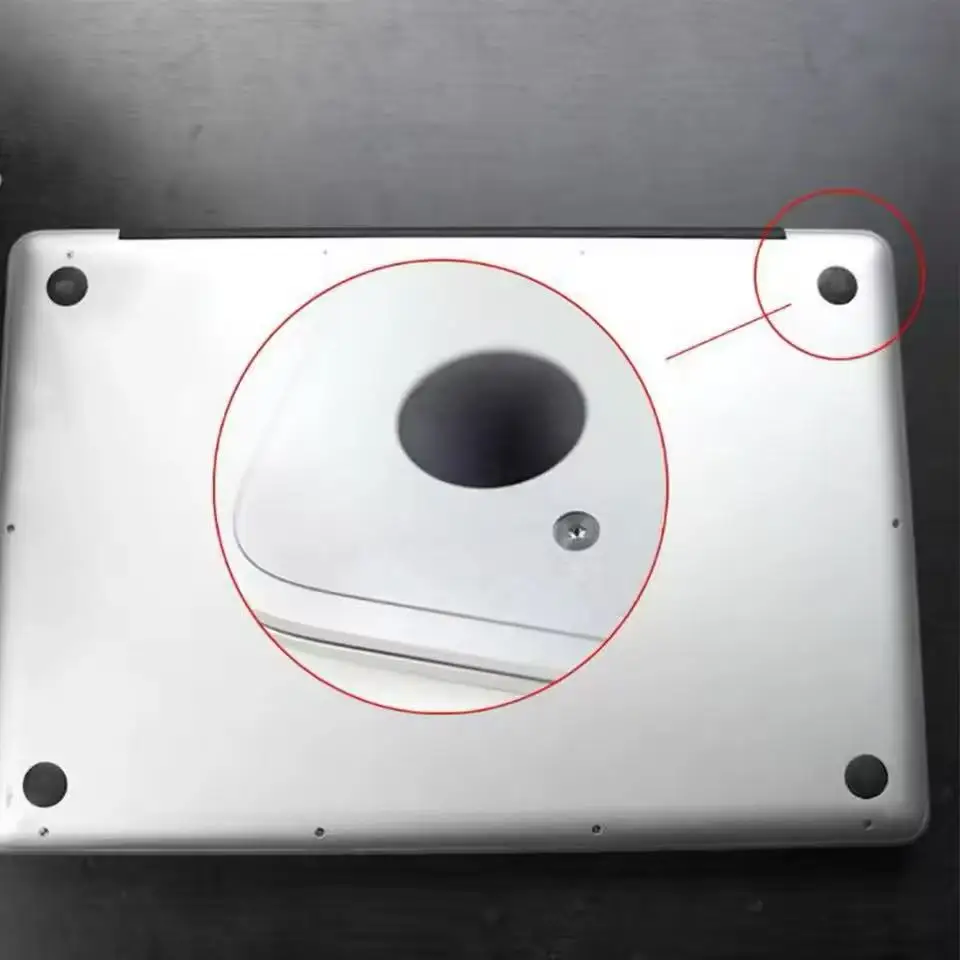 4개/세트 OEM 하단 케이스 고무 발 노트북 받침대 Macbook 교체용 검정색 발 매트 Pro Retina A1398 A1425 A1502 용