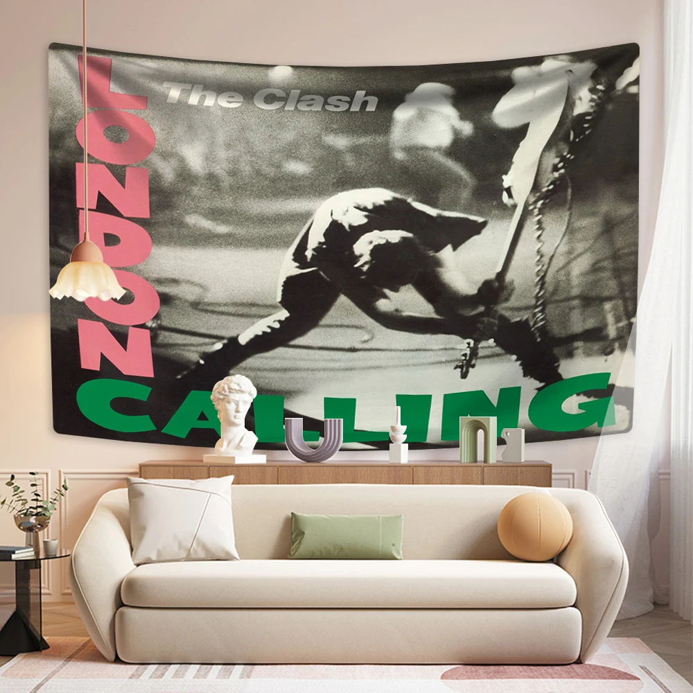 Music Tapestry Rock And Roll Heavy Metal The Clashs Wall Hanging Bedroom Decoration Large Fabric Dorm Backdrop Concert Decor tapestry decorations