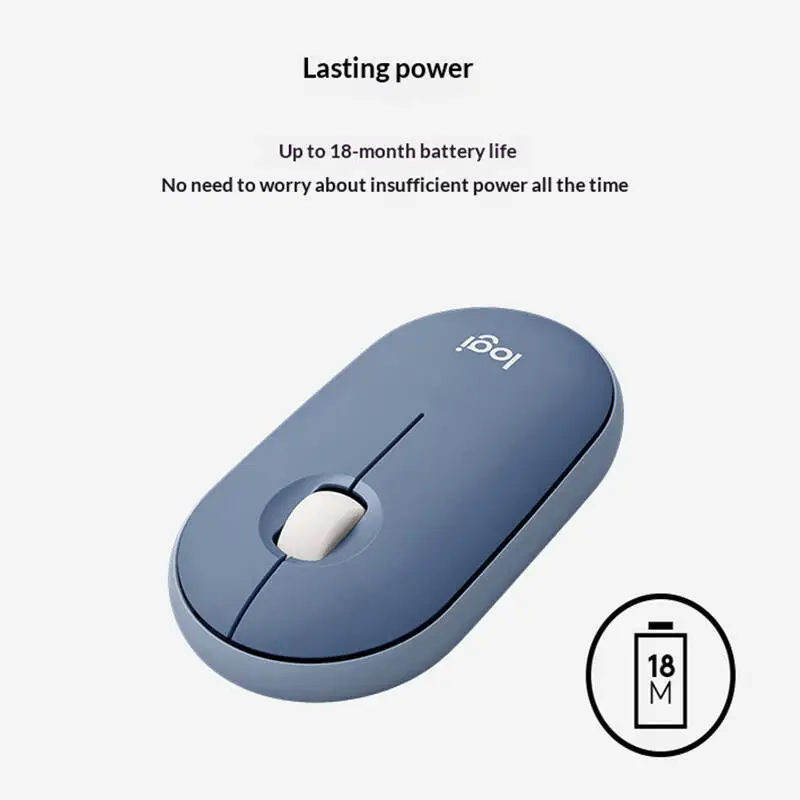 로지텍 M350 인체공학적 페블 마우스 - 편안한 그립감, 10m 범위, USB 리시버, 재활용 플라스틱, 친환경 사용자의 선택