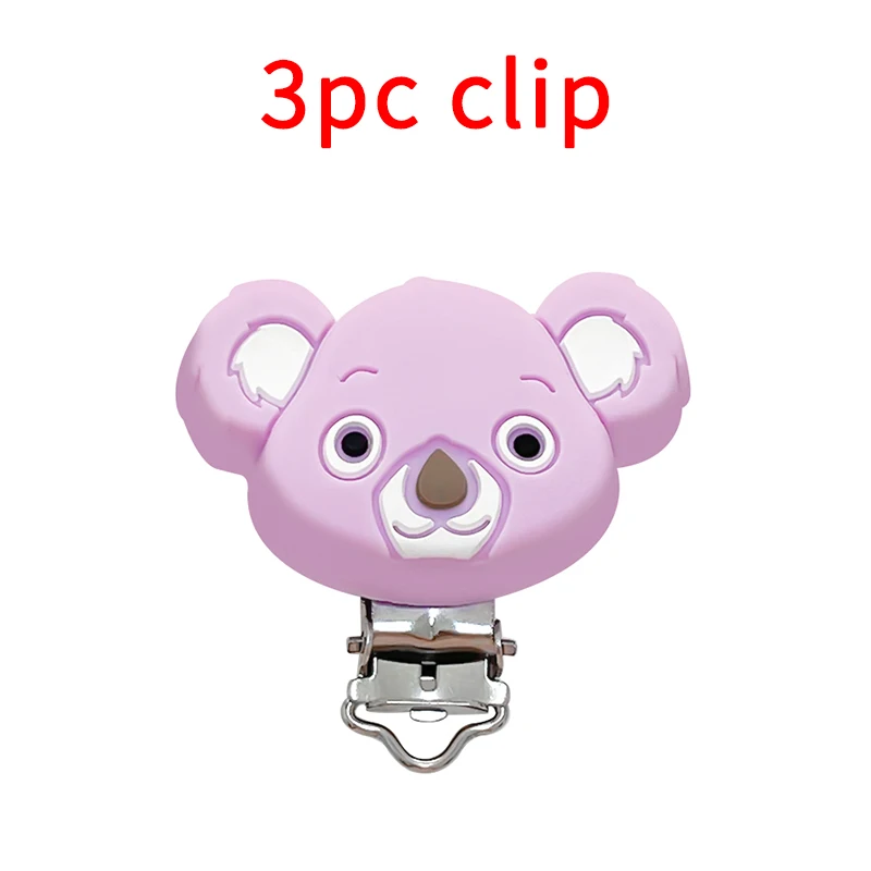3/10pcs New Silicone Koala Beads Teether Food-Grade Chewing Teeth Bead DIY Nipple Chain Jewelry Accessories