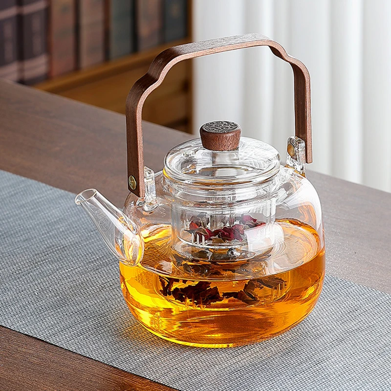 1100ml Teapot – Clear Borosilicate Glass Tea Kettle with Cup, Removable  Loose Tea Glass Infuser, Teapot Gift Set, Stovetop Safe - AliExpress