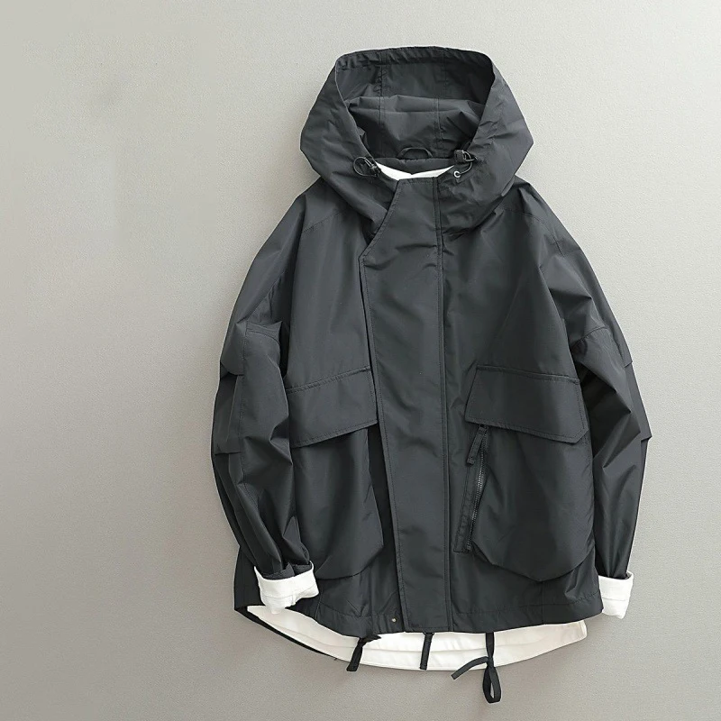 Jackets Vintage Fashion Hoodie Loose Male Coat Outdoor Loose