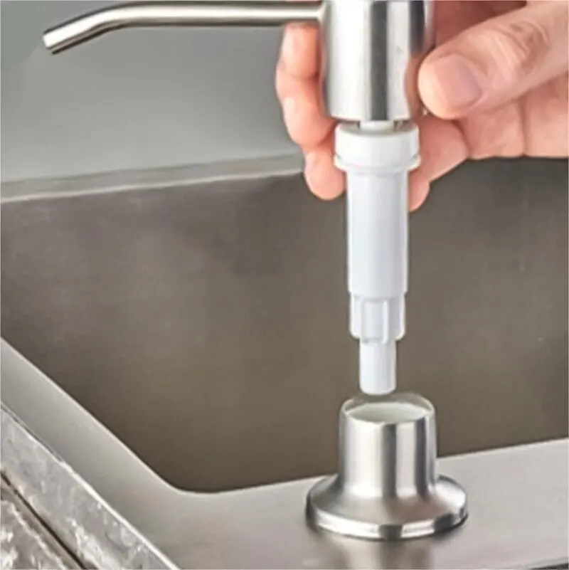 Kitchen sink pump Kitchen Sink Countertop Press Pump Apparatus 350 Ml Stainless Steel
