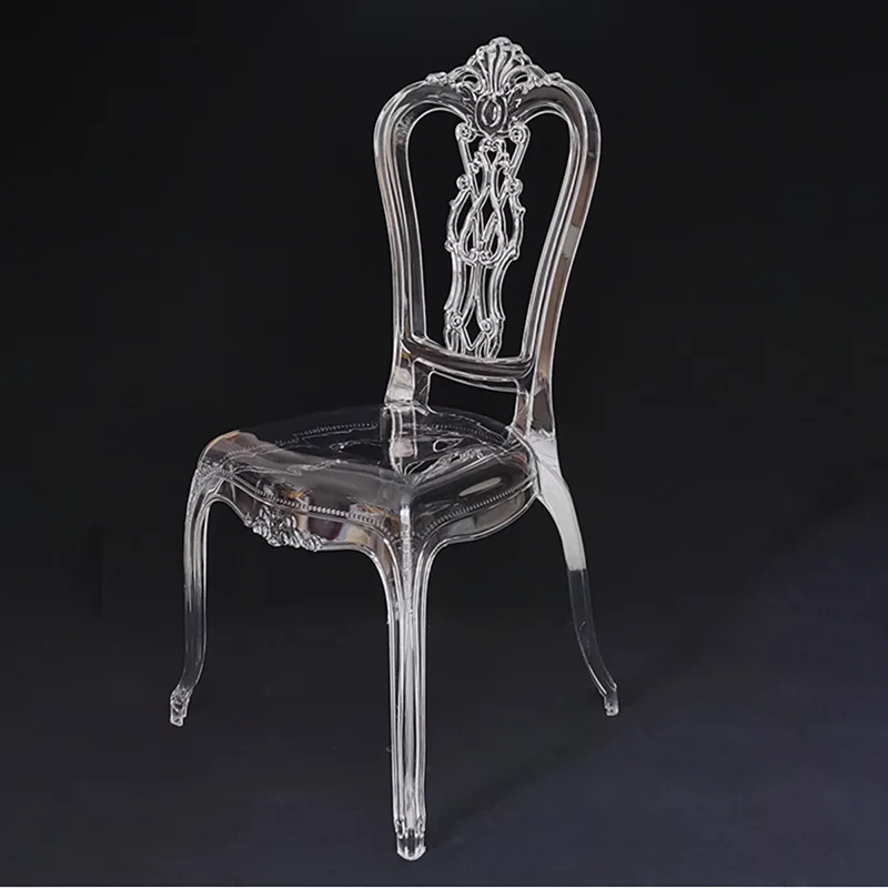 Sedia per Hotel commerciale in acrilico singola sposa all'ingrosso sedie per Hotel in plastica di lusso Royal Chaises De Jardin mobili per feste