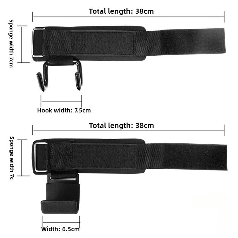 2PCS Weight Lifting Hook Grips with Wrist Wraps Hand-Bar Wrist Strap Gym Fitness Hook Weight Strap Pull-Ups Power Lifting Gloves sport gloves wrist straps weight lifting gloves wrist hooks hand grips weightlifting gloves pull up wrist guard barbell dumbbell grips