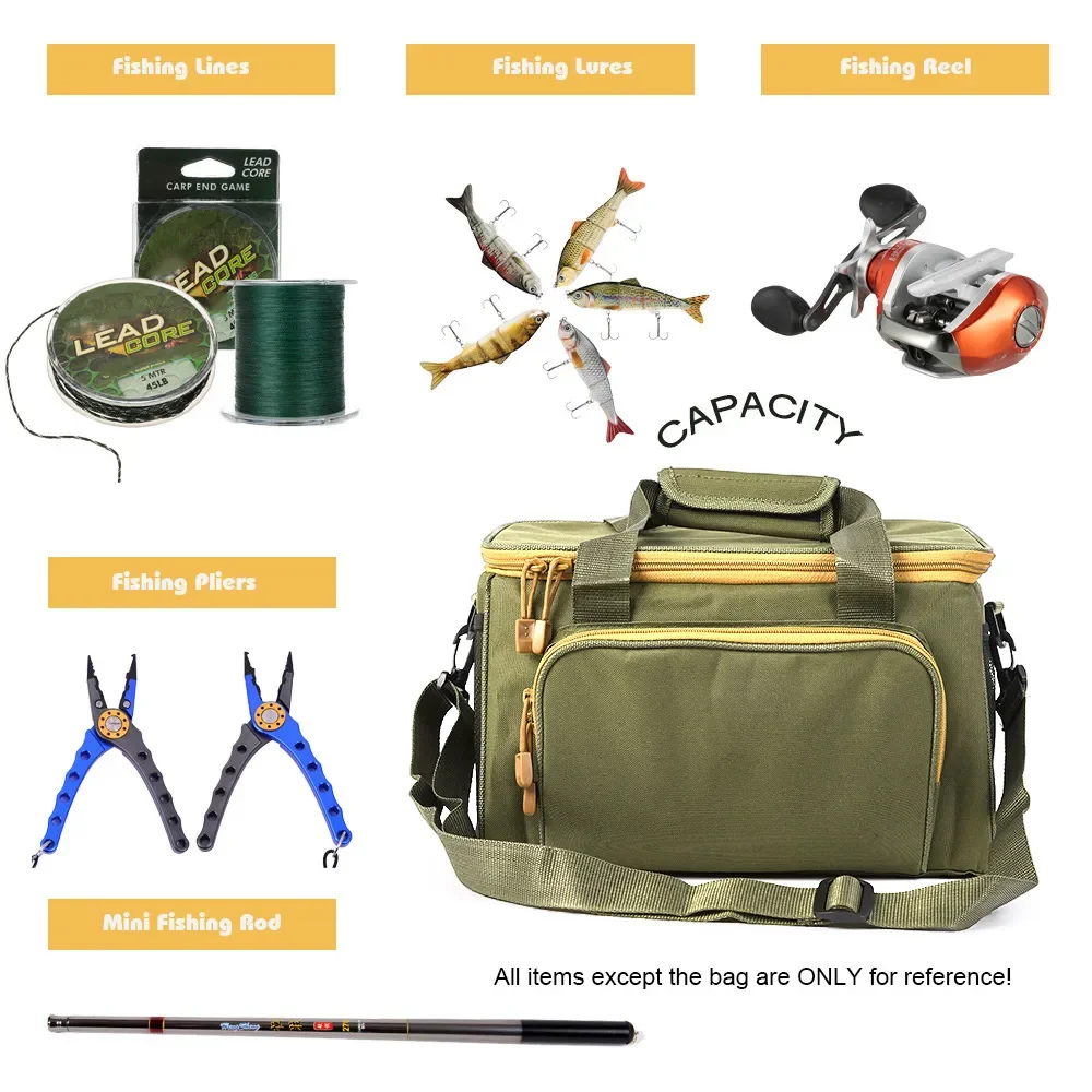 Large Capacity Fishing Bag Waterproof Multifunctional Outdoor Lure Waist  Pack Outdoor Shoulder Bag Carp Fishing Pack Bag - AliExpress