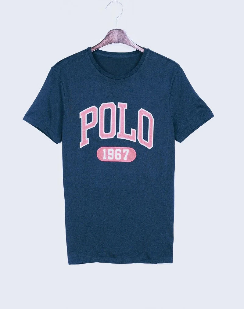 Frühling und Sommer, cooles, lässiges, schlichtes Baumwolldruck-T-Shirt für Männer und Frauen mit kleinem Etikett und kurzen Ärmeln