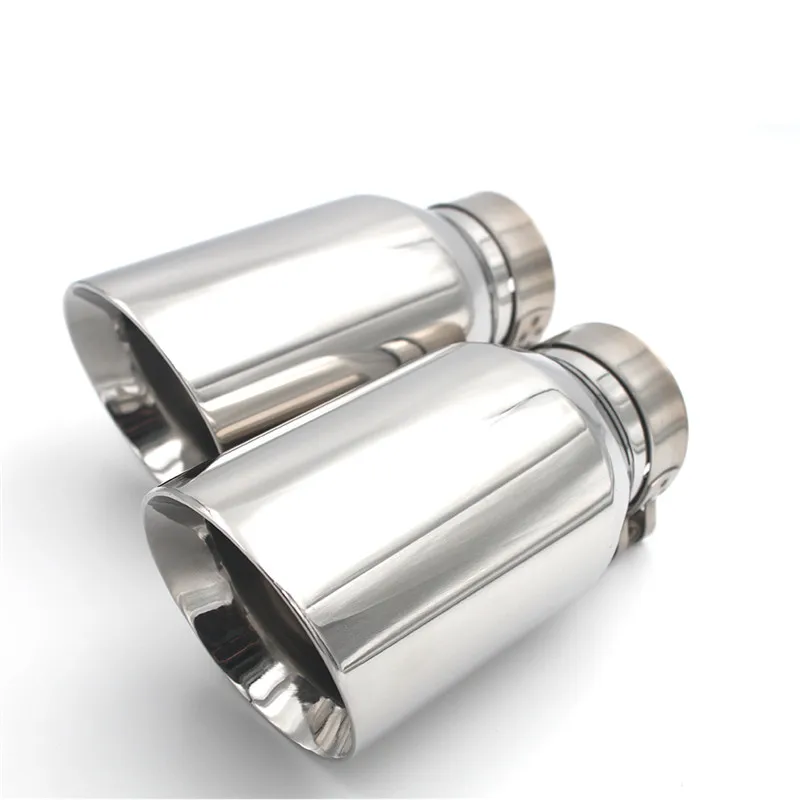 

Car Accessories 304 Stainless Steel finish automobile exhaust muffler tail throat 89mm large diameter polished silver