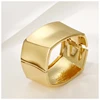 KAYMEN New Metal Statement Fashion Bracelet for Women Chunky Gold Plated Square Cuff Bangle Wedding Party Prom Drop-shipping 3