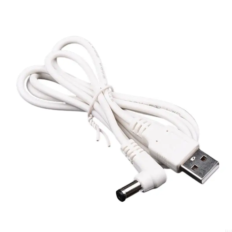 USB DC5.5x2.5mm 전원 케이블 직선 / 곡선 헤드 충전 코드 편리